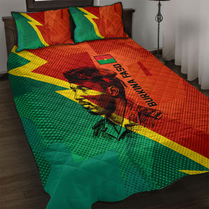 Burkina Faso Independence Day Thomas Sankara Quilt Bed Set Revolution Heritage Broken Chains Graphic