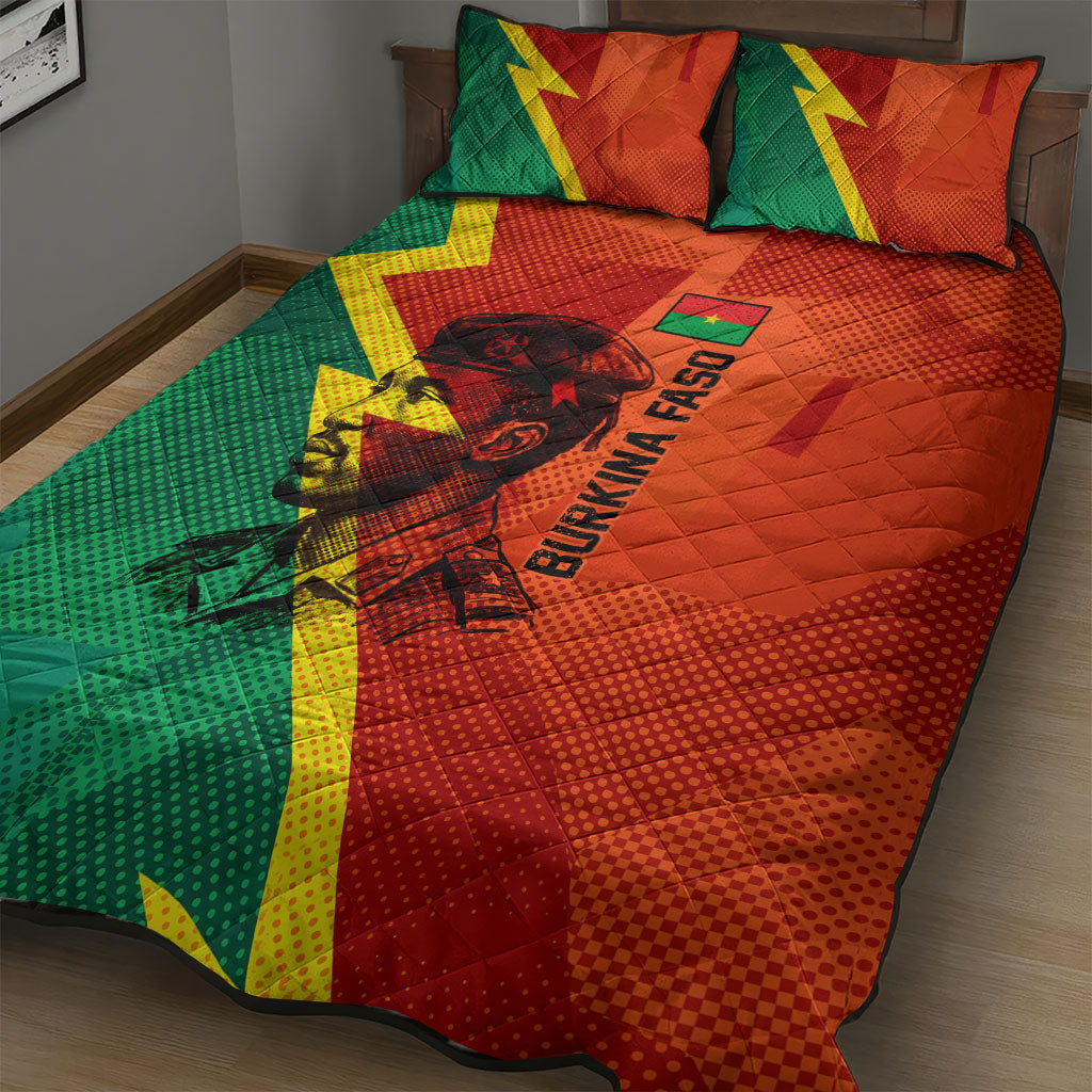 Burkina Faso Independence Day Thomas Sankara Quilt Bed Set Revolution Heritage Broken Chains Graphic