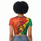 Burkina Faso Independence Day Thomas Sankara Raglan Cropped T shirt Revolution Heritage Broken Chains Graphic