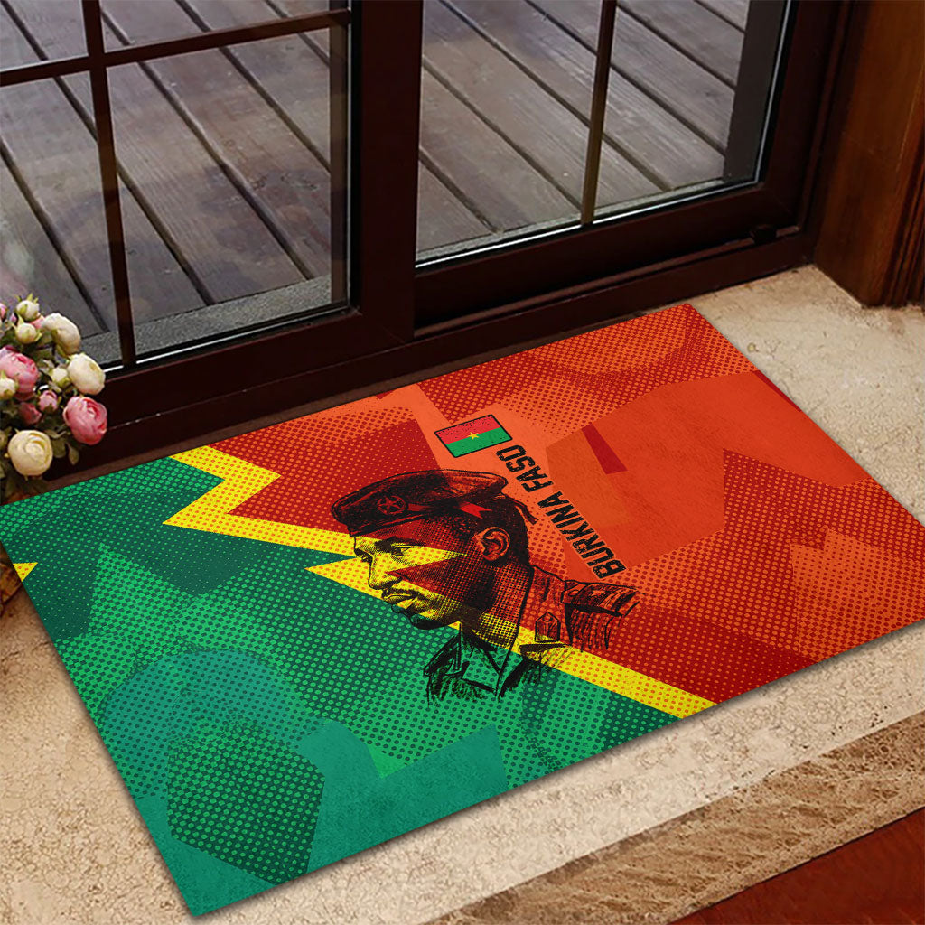 Burkina Faso Independence Day Thomas Sankara Rubber Doormat Revolution Heritage Broken Chains Graphic