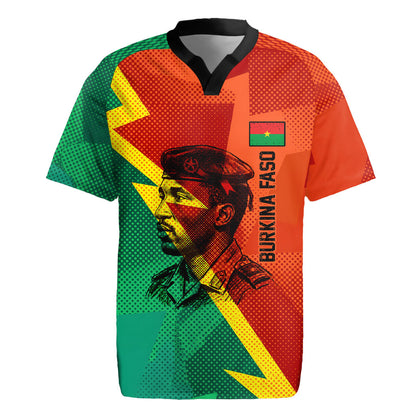 Burkina Faso Independence Day Thomas Sankara Rugby Jersey Revolution Heritage Broken Chains Graphic