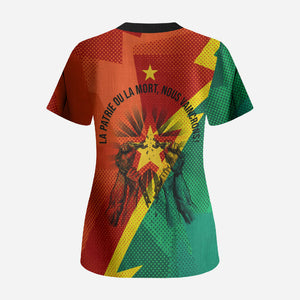 Burkina Faso Independence Day Thomas Sankara Scrub Top Revolution Heritage Broken Chains Graphic