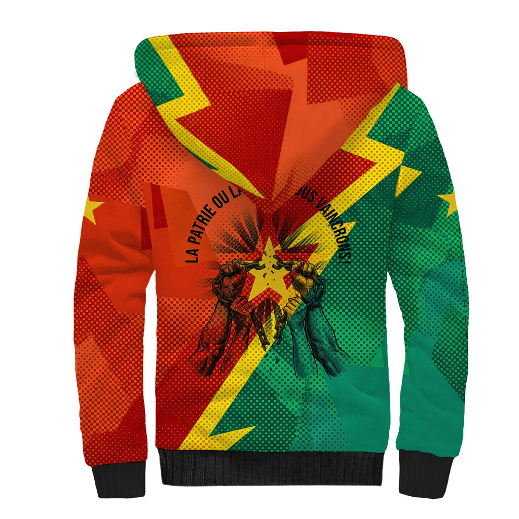 Burkina Faso Independence Day Thomas Sankara Sherpa Hoodie Revolution Heritage Broken Chains Graphic