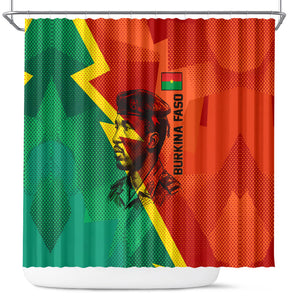 Burkina Faso Independence Day Thomas Sankara Shower Curtain Revolution Heritage Broken Chains Graphic