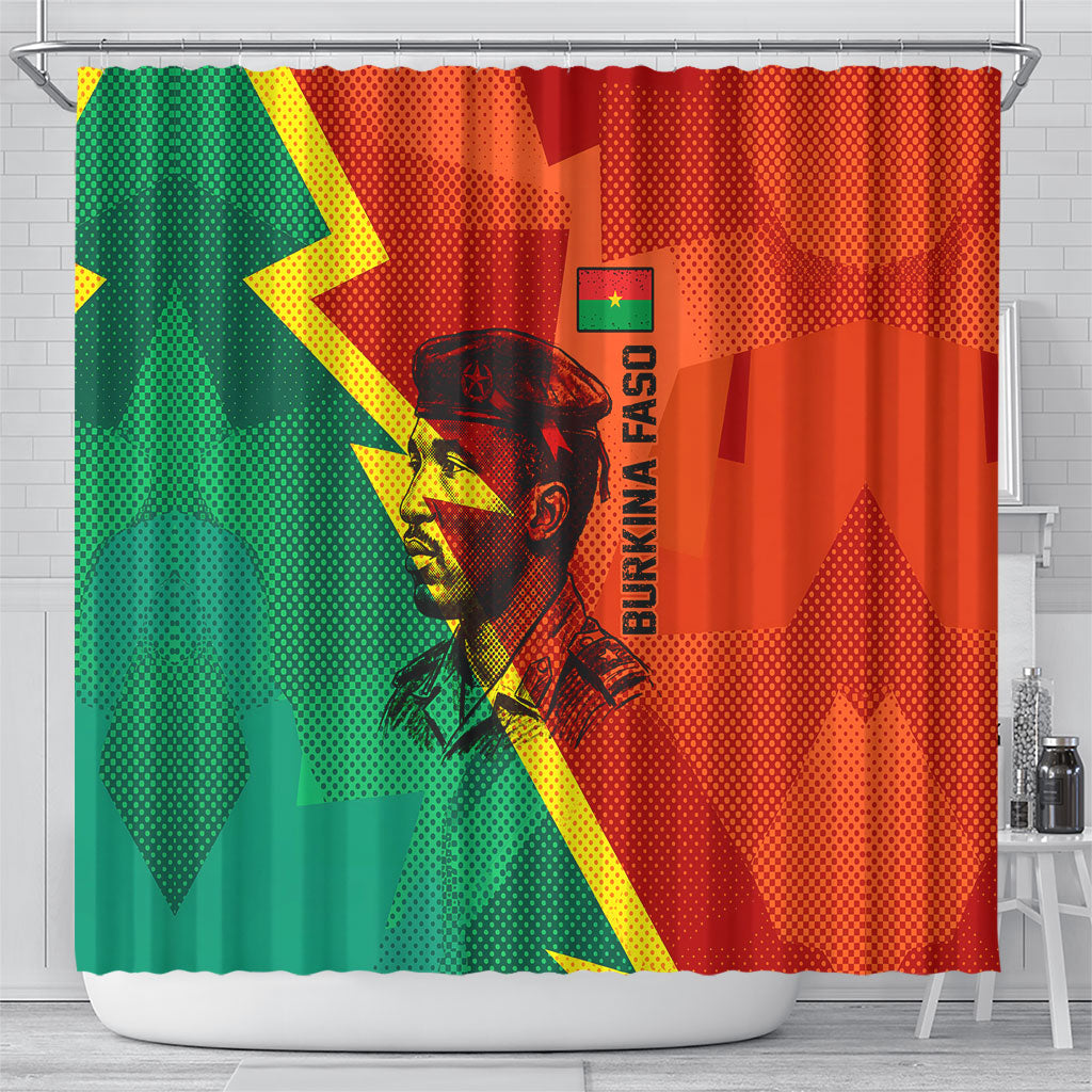 Burkina Faso Independence Day Thomas Sankara Shower Curtain Revolution Heritage Broken Chains Graphic