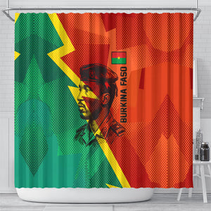 Burkina Faso Independence Day Thomas Sankara Shower Curtain Revolution Heritage Broken Chains Graphic