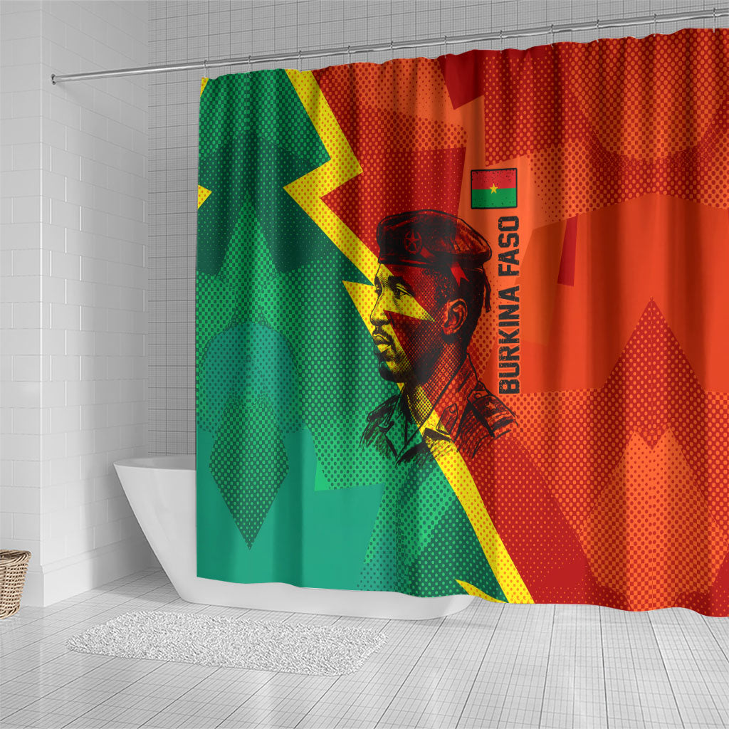Burkina Faso Independence Day Thomas Sankara Shower Curtain Revolution Heritage Broken Chains Graphic