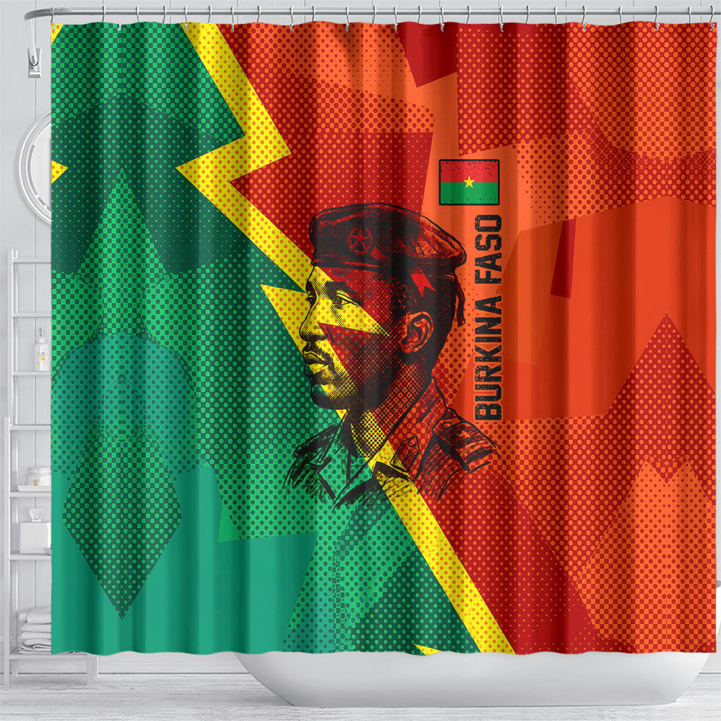 Burkina Faso Independence Day Thomas Sankara Shower Curtain Revolution Heritage Broken Chains Graphic