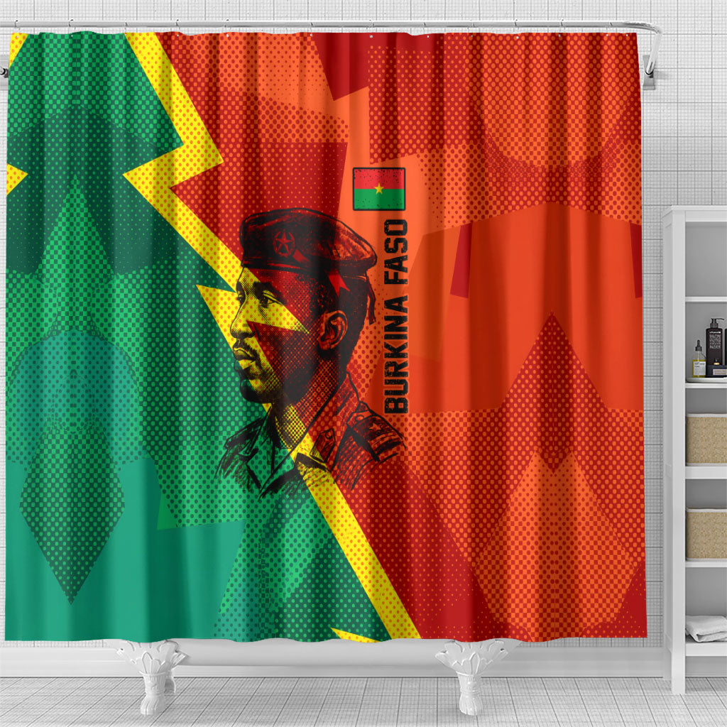 Burkina Faso Independence Day Thomas Sankara Shower Curtain Revolution Heritage Broken Chains Graphic