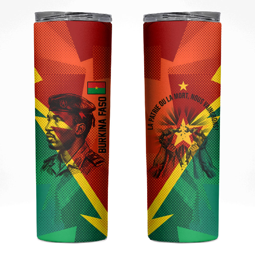 Burkina Faso Independence Day Thomas Sankara Skinny Tumbler Revolution Heritage Broken Chains Graphic