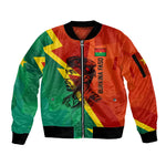 Burkina Faso Independence Day Thomas Sankara Sleeve Zip Bomber Jacket Revolution Heritage Broken Chains Graphic