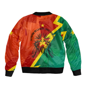 Burkina Faso Independence Day Thomas Sankara Sleeve Zip Bomber Jacket Revolution Heritage Broken Chains Graphic
