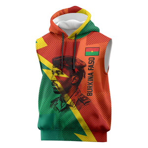 Burkina Faso Independence Day Thomas Sankara Sleeveless Hoodie Revolution Heritage Broken Chains Graphic