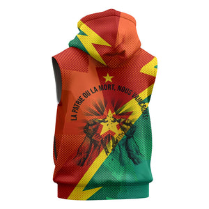 Burkina Faso Independence Day Thomas Sankara Sleeveless Zip Hoodie Revolution Heritage Broken Chains Graphic