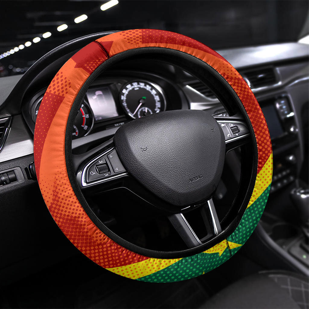 Burkina Faso Independence Day Thomas Sankara Steering Wheel Cover Revolution Heritage Broken Chains Graphic