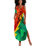 Burkina Faso Independence Day Thomas Sankara Summer Maxi Dress Revolution Heritage Broken Chains Graphic