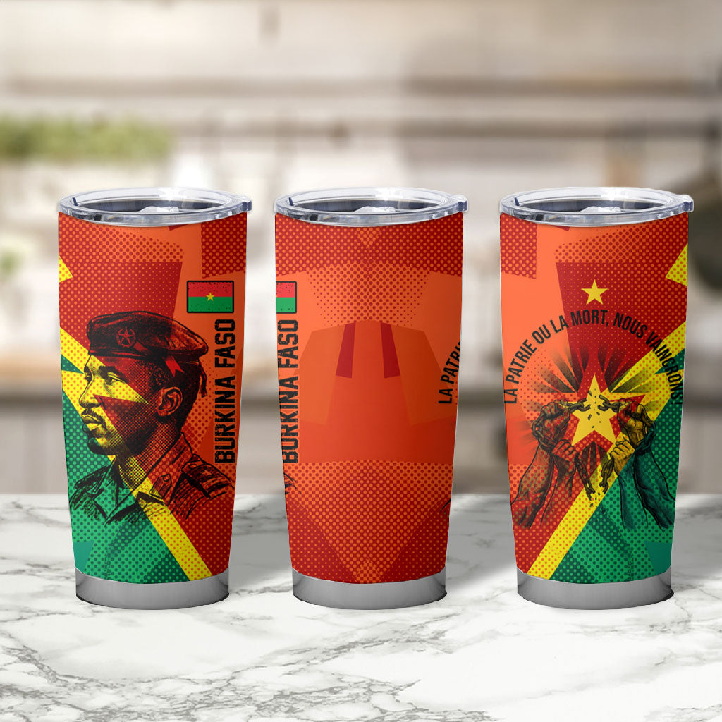 Burkina Faso Independence Day Thomas Sankara Tumbler Cup Revolution Heritage Broken Chains Graphic