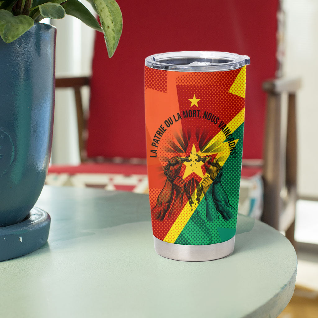 Burkina Faso Independence Day Thomas Sankara Tumbler Cup Revolution Heritage Broken Chains Graphic