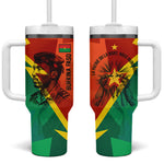 Burkina Faso Independence Day Thomas Sankara Tumbler With Handle Revolution Heritage Broken Chains Graphic