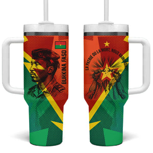 Burkina Faso Independence Day Thomas Sankara Tumbler With Handle Revolution Heritage Broken Chains Graphic
