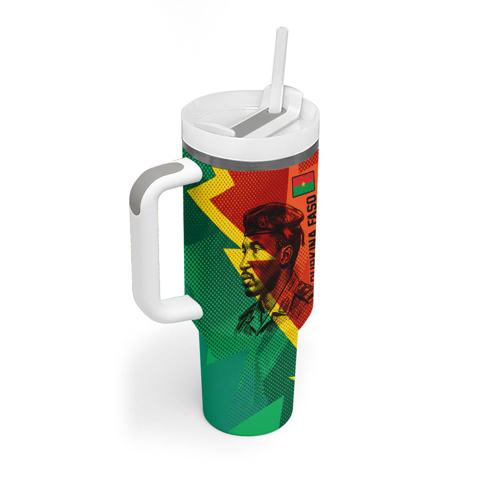 Burkina Faso Independence Day Thomas Sankara Tumbler With Handle Revolution Heritage Broken Chains Graphic