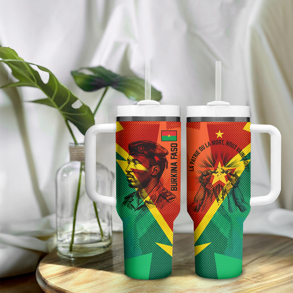 Burkina Faso Independence Day Thomas Sankara Tumbler With Handle Revolution Heritage Broken Chains Graphic