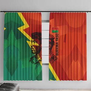 Burkina Faso Independence Day Thomas Sankara Window Curtain Revolution Heritage Broken Chains Graphic