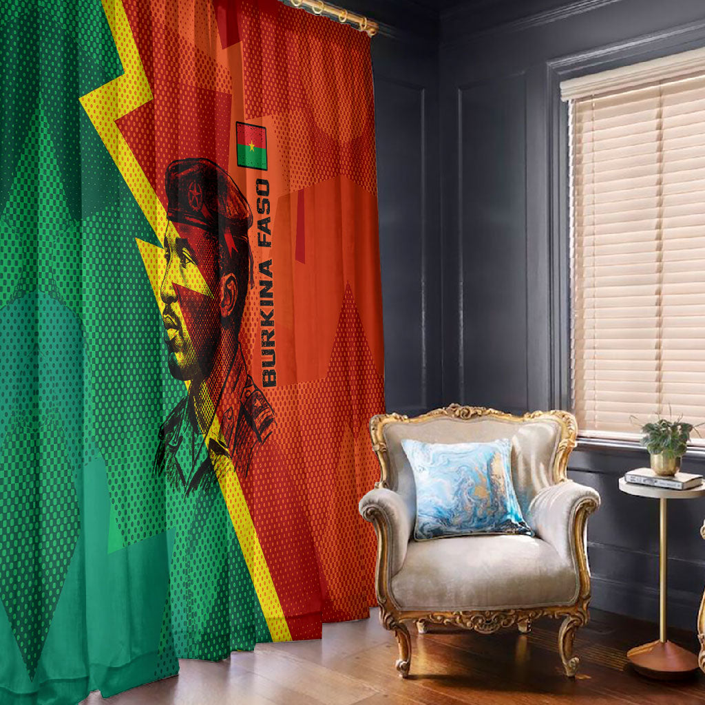 Burkina Faso Independence Day Thomas Sankara Window Curtain Revolution Heritage Broken Chains Graphic