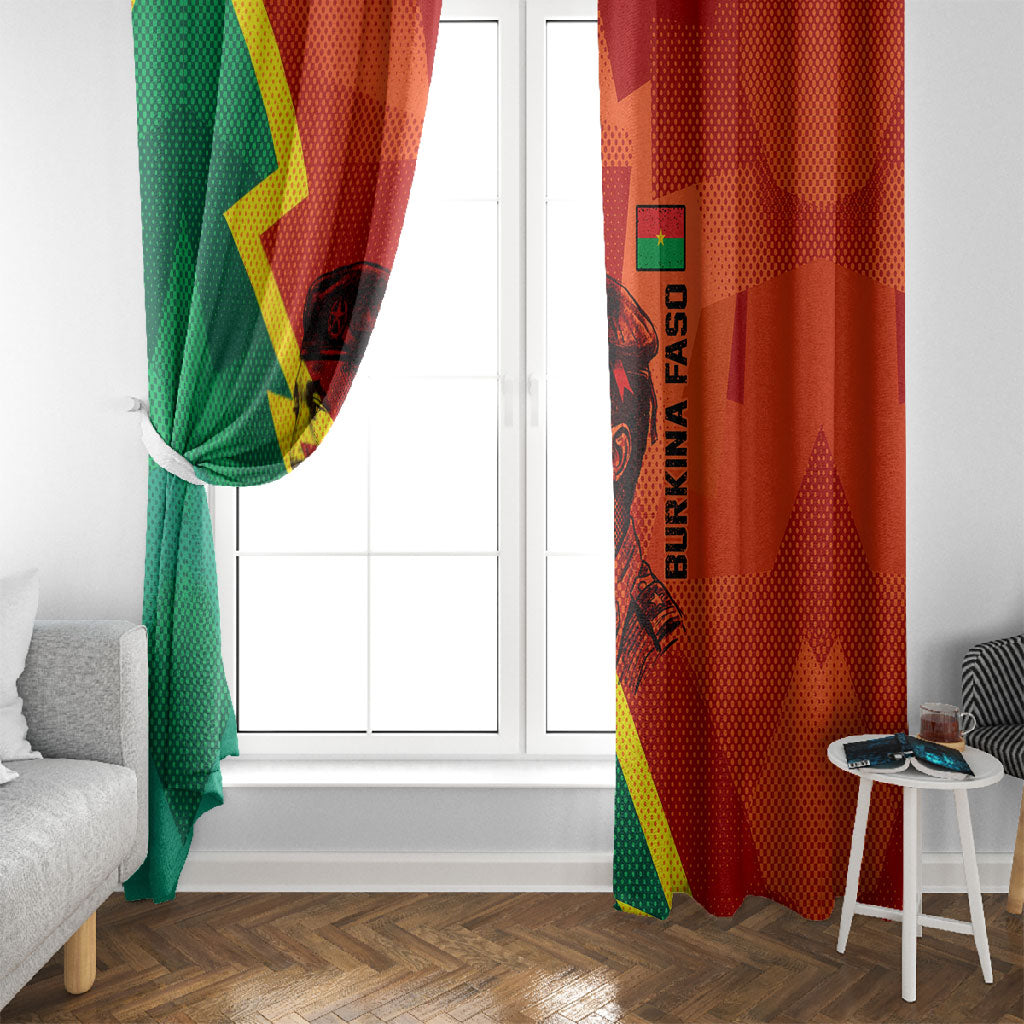 Burkina Faso Independence Day Thomas Sankara Window Curtain Revolution Heritage Broken Chains Graphic