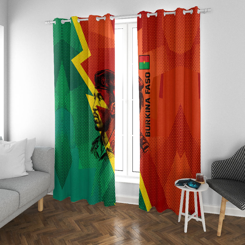 Burkina Faso Independence Day Thomas Sankara Window Curtain Revolution Heritage Broken Chains Graphic