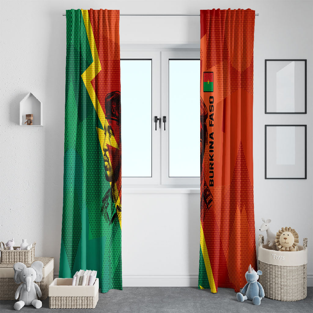 Burkina Faso Independence Day Thomas Sankara Window Curtain Revolution Heritage Broken Chains Graphic