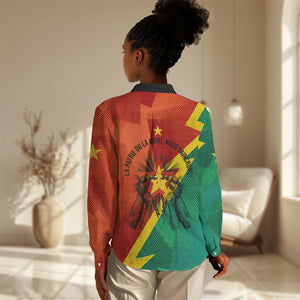 Burkina Faso Independence Day Thomas Sankara Women Casual Shirt Revolution Heritage Broken Chains Graphic