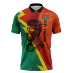 Burkina Faso Independence Day Thomas Sankara Zipper Polo Shirt Revolution Heritage Broken Chains Graphic