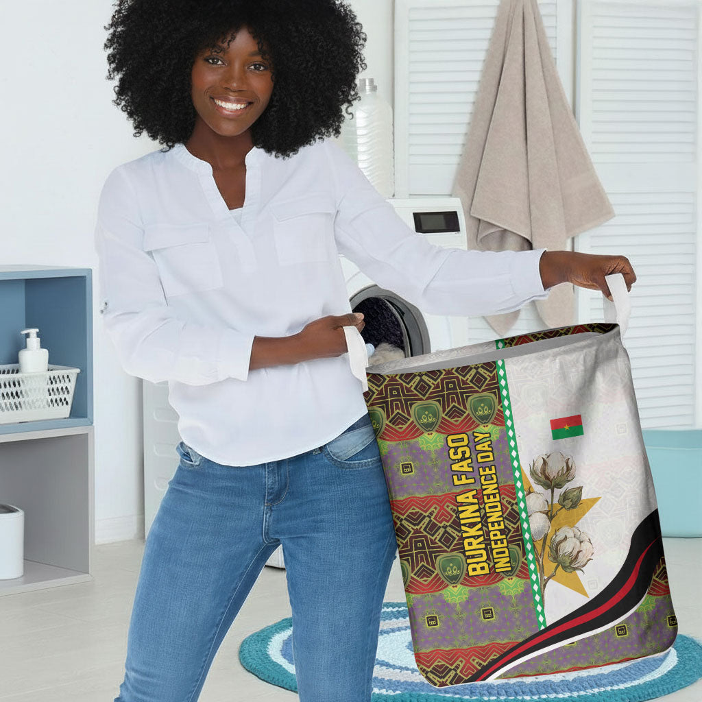 Burkina Faso Independence Day Coat Of Arms Laundry Basket National Stallion Shield