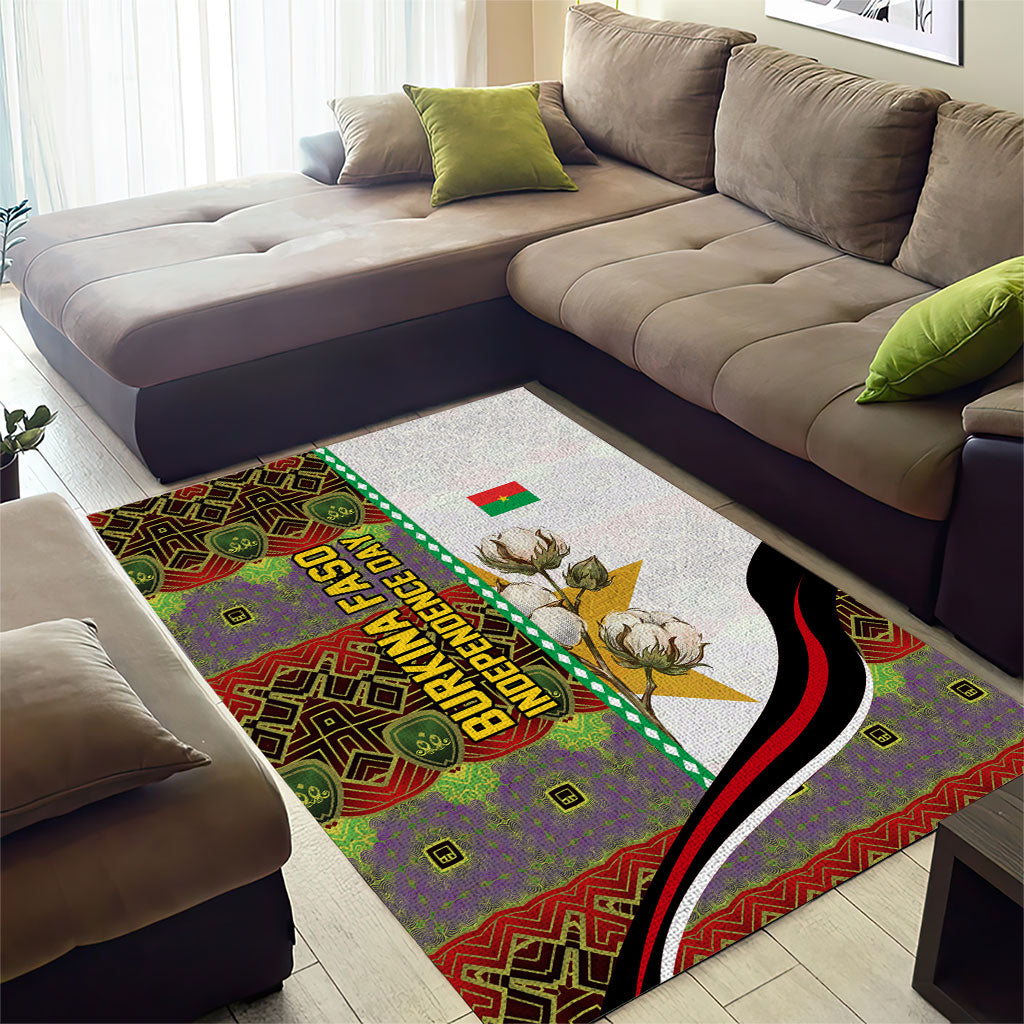 Burkina Faso Independence Day Coat Of Arms Area Rug National Stallion Shield