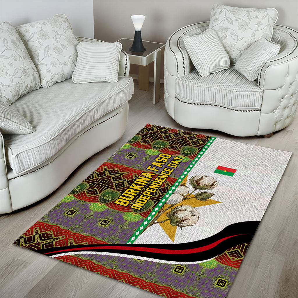 Burkina Faso Independence Day Coat Of Arms Area Rug National Stallion Shield