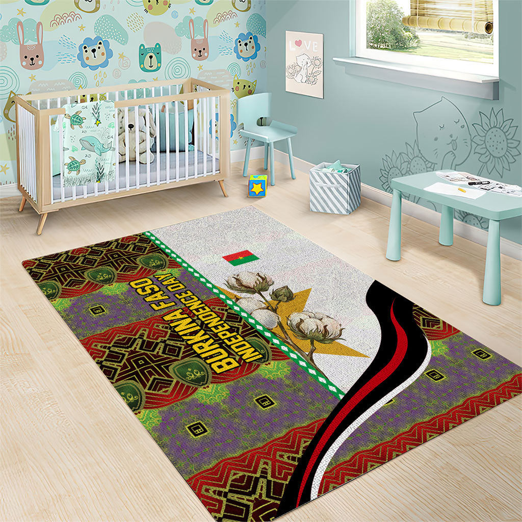 Burkina Faso Independence Day Coat Of Arms Area Rug National Stallion Shield