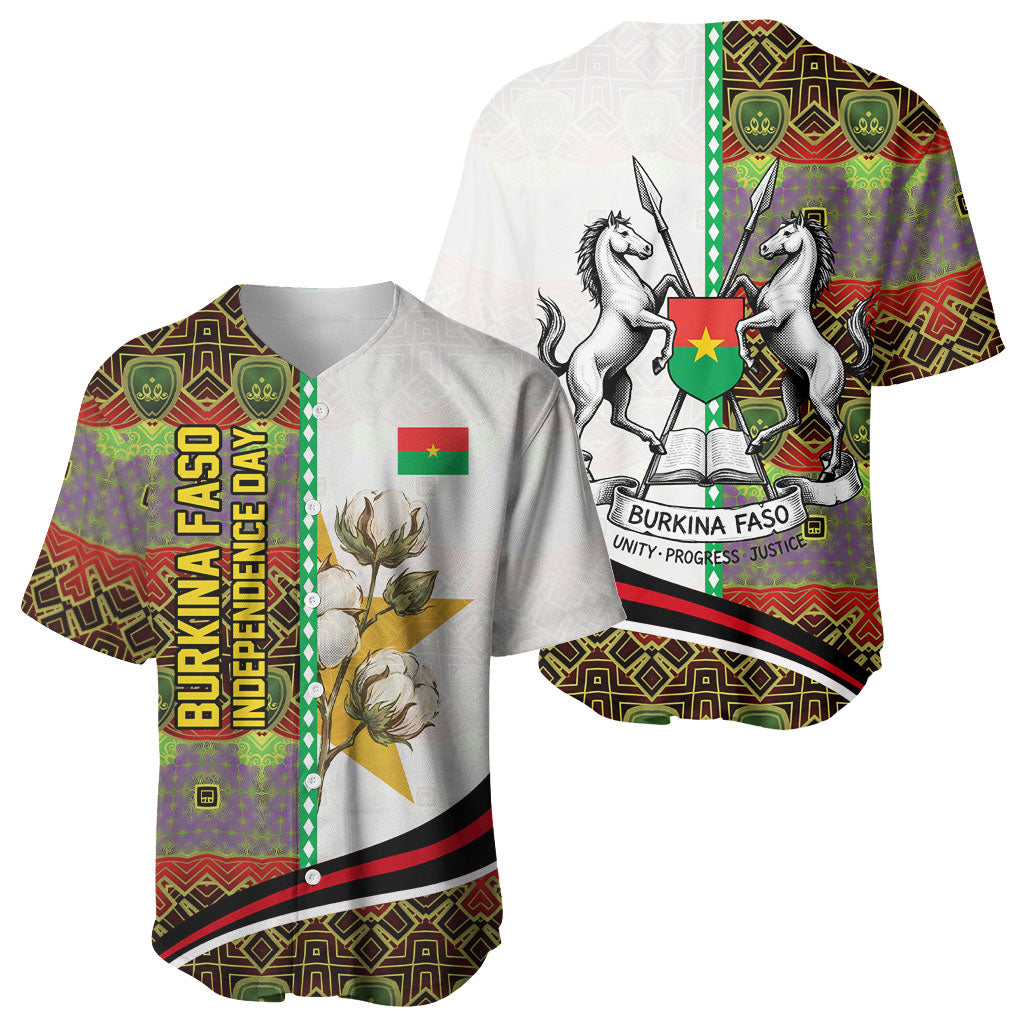 Burkina Faso Independence Day Coat Of Arms Baseball Jersey National Stallion Shield