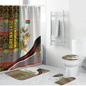 Burkina Faso Independence Day Coat Of Arms Bathroom Set National Stallion Shield
