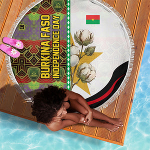 Burkina Faso Independence Day Coat Of Arms Beach Blanket National Stallion Shield