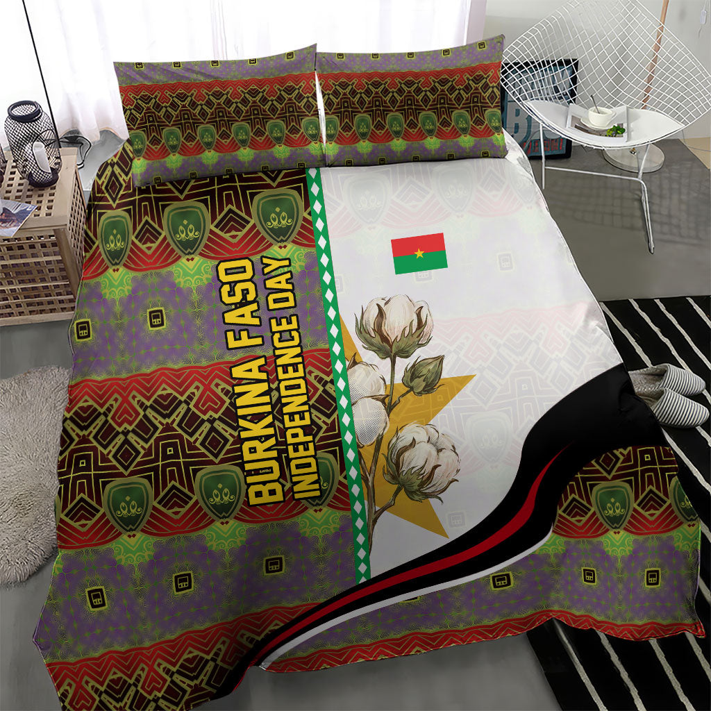 Burkina Faso Independence Day Coat Of Arms Bedding Set National Stallion Shield
