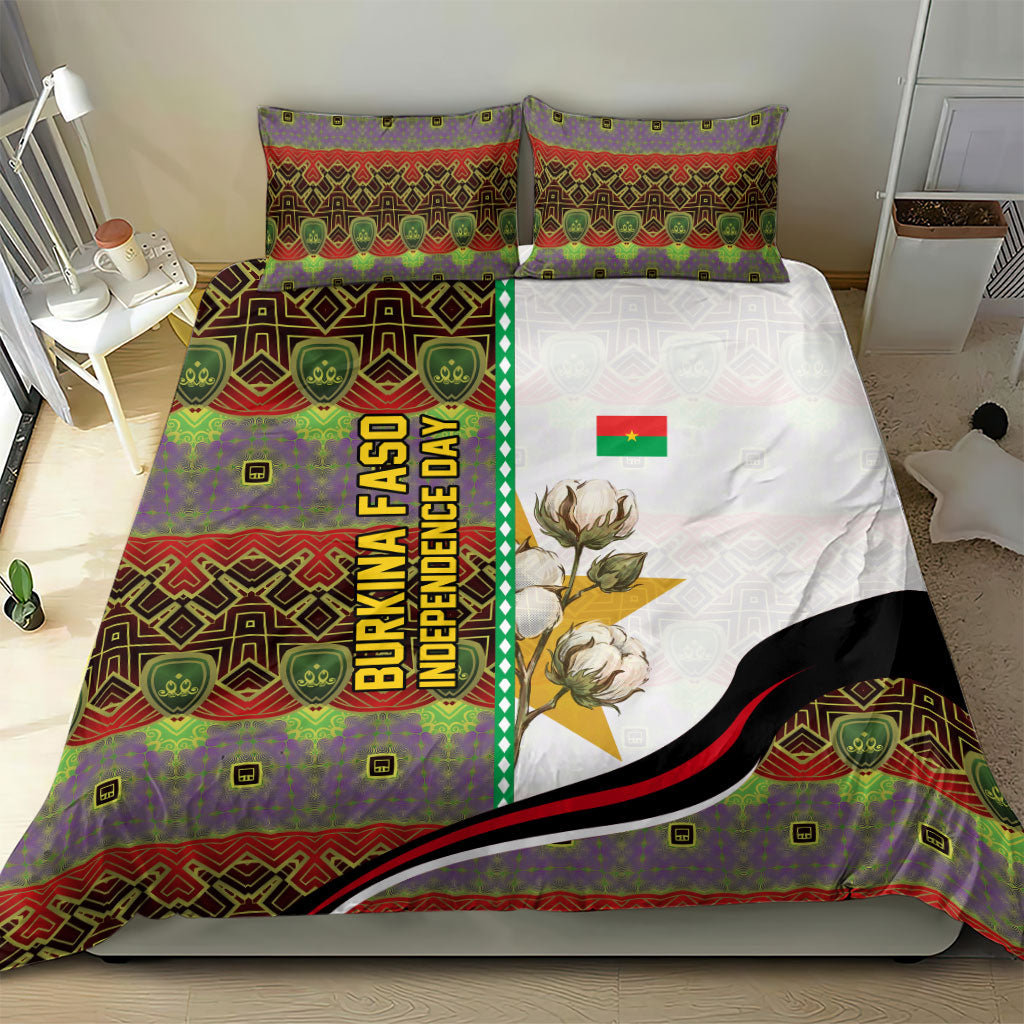 Burkina Faso Independence Day Coat Of Arms Bedding Set National Stallion Shield