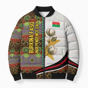 Burkina Faso Independence Day Coat Of Arms Bomber Puffer Jacket National Stallion Shield