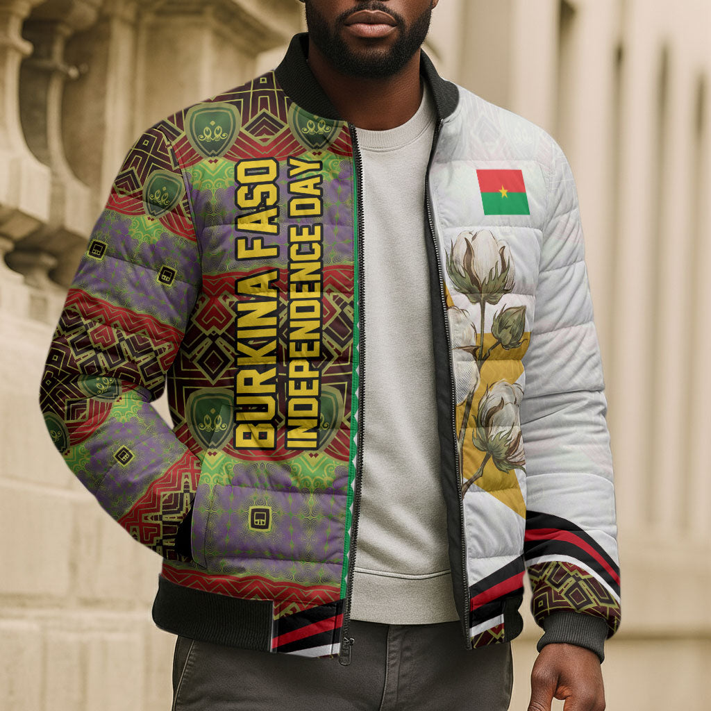 Burkina Faso Independence Day Coat Of Arms Bomber Puffer Jacket National Stallion Shield