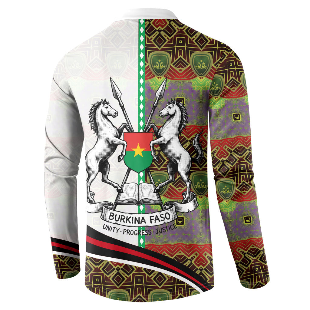 Burkina Faso Independence Day Coat Of Arms Button Sweatshirt National Stallion Shield