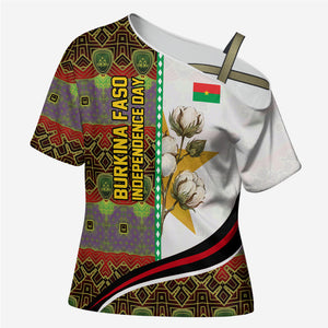 Burkina Faso Independence Day Coat Of Arms Cross Shoulder Shirt National Stallion Shield