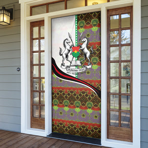 Burkina Faso Independence Day Coat Of Arms Door Cover National Stallion Shield