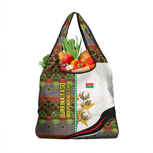 Burkina Faso Independence Day Coat Of Arms Grocery Bag National Stallion Shield