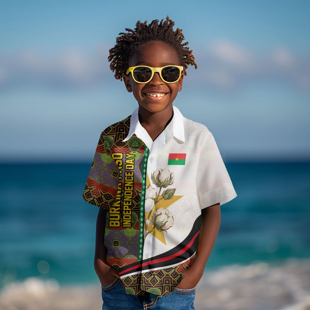 Burkina Faso Independence Day Coat Of Arms Kid Hawaiian Shirt National Stallion Shield