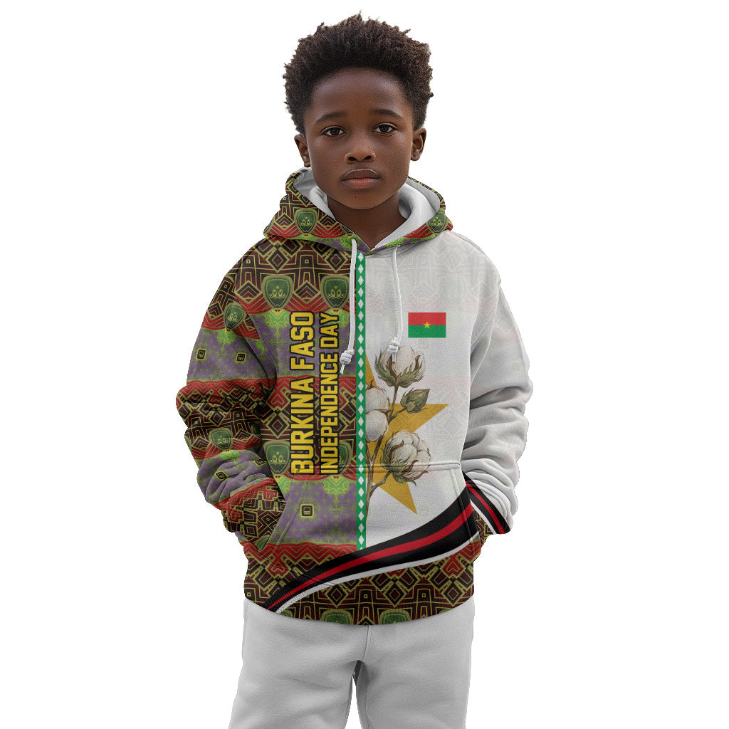 Burkina Faso Independence Day Coat Of Arms Kid Hoodie National Stallion Shield